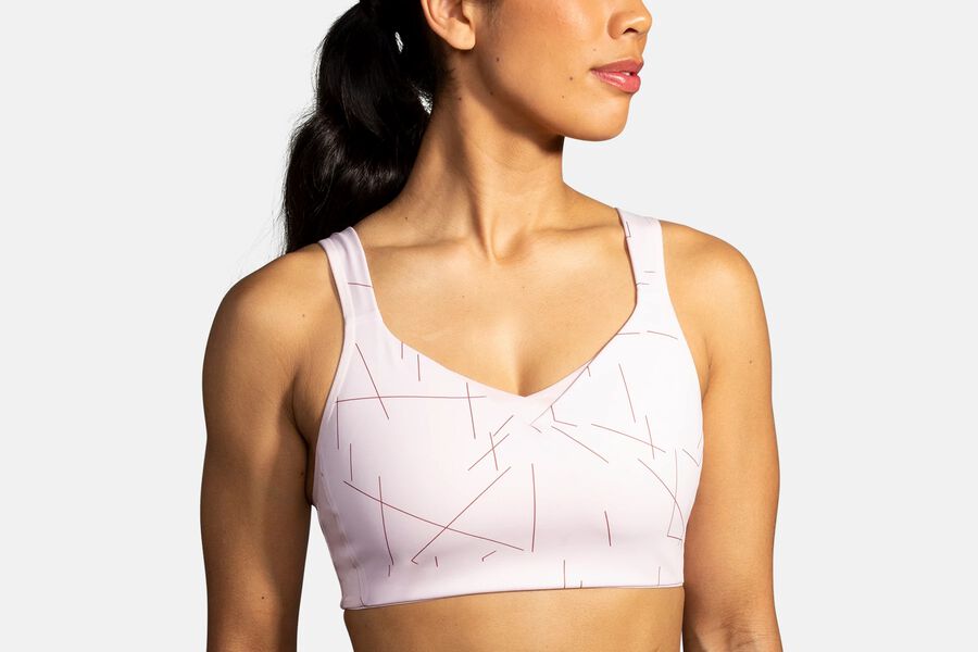 Womens Brooks Drive Convertible Run Bras Rosewater Geo Print | Clothing 5876-SIFXU